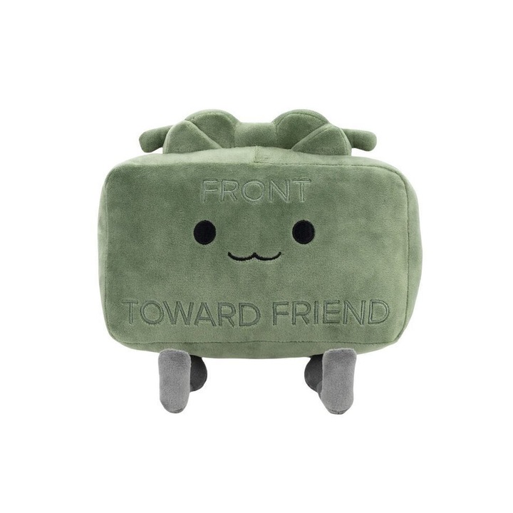 Figurina patrata lunga verde inchis 20cm jucarie de plus