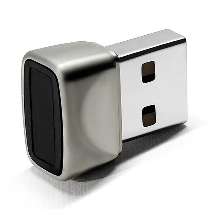 Cititor amprente USB, argintiu, aluminiu, 10 amprente, 1-2s, plug and play
