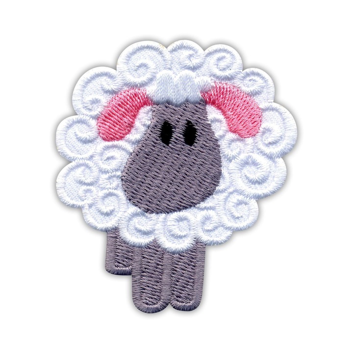 Petic textil Patchion aszimmetrikus, többszínű modell 6.5x5.5cm