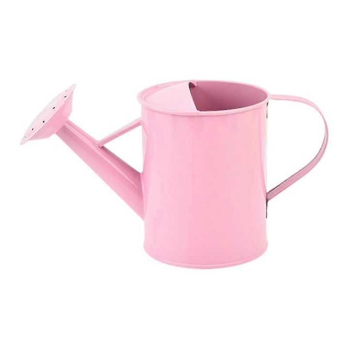 Stropitoare gradina 600ml, metalica, roz, 22x12.5cm
