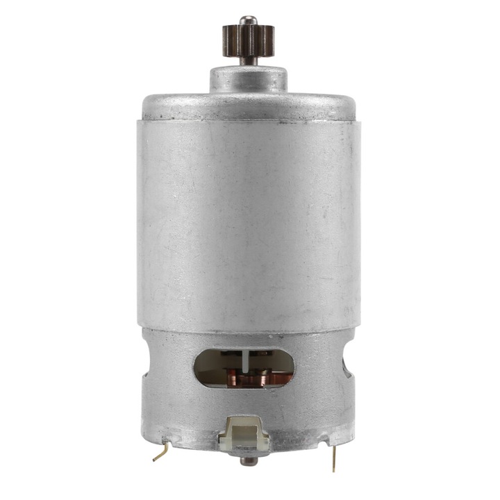 18V-os elektromos motor gyermekautókhoz, fém, ezüst, 80x35mm