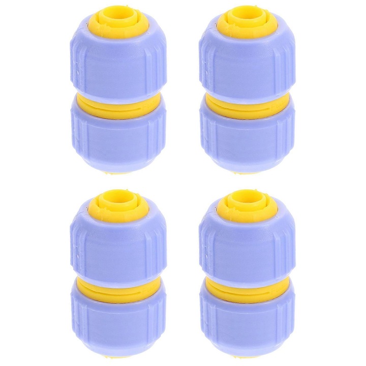 Set 4 conectori furtun ABS multicolor 5.8x3x3cm