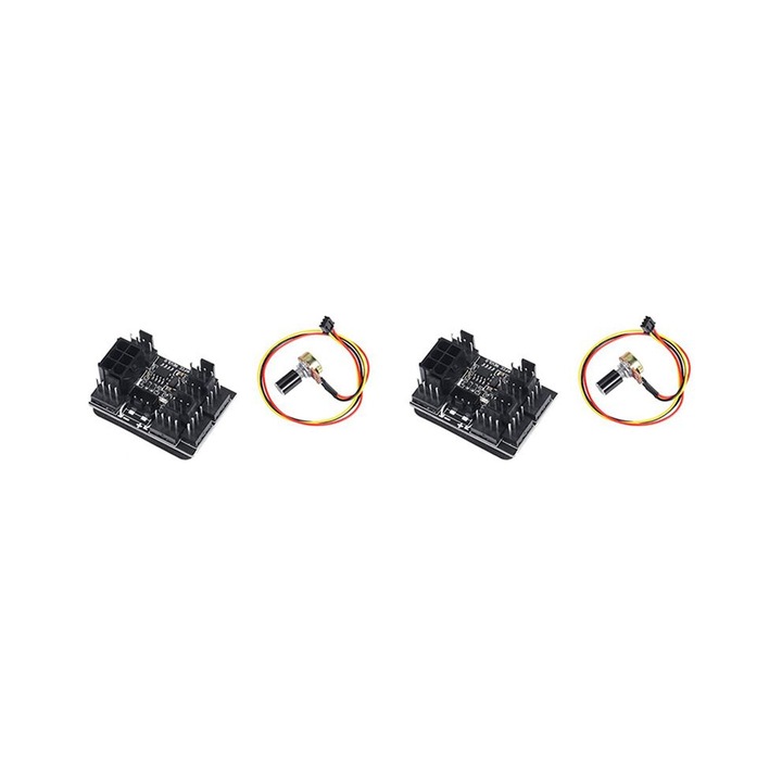 PWM ventilátor hub sebességszabályzó 8 portos fekete 42x29x20mm 2 db-os készlet
