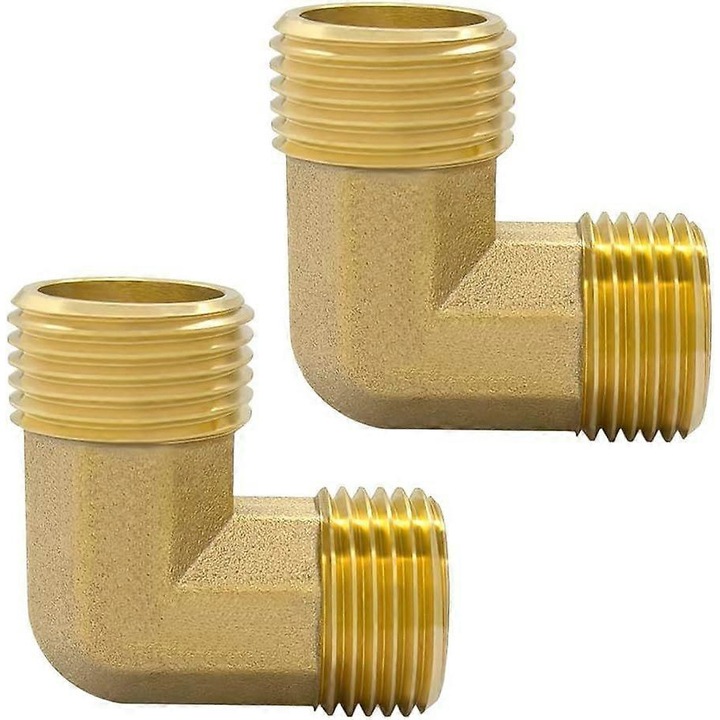 Set 2 conectori cot 90 grade alama 3/4 inch pentru furtun gradina