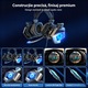 Геймърски слушалки Over-Ear с кабел, LED светлинни ефекти, вграден микрофон, контрол на кабела, съвместими с PC, телефон, лаптоп, професионален стерео звук
