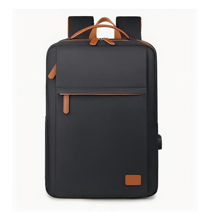 Rucsac laptop 15.6 inch rezistent la apa port USB 40x30x20cm negru-Black