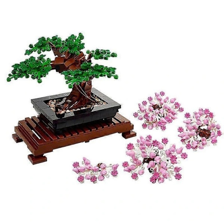 Cseresznyevirág bonsai, DIY modell, többszínű dekoráció, 20x15x10cm