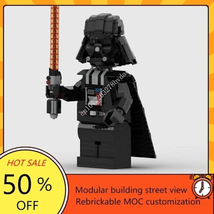 Конструктор Darth Mega Vader, 929 части, ABS пластмаса, 17x11x29см, черен