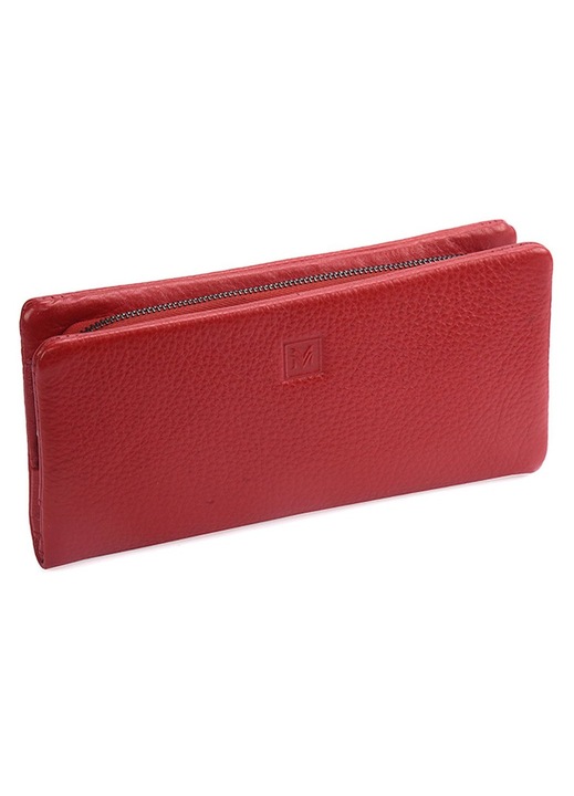 VerMari hosszú női pénztárca, barna valódi bőr, 19x10cm, RFID Stop