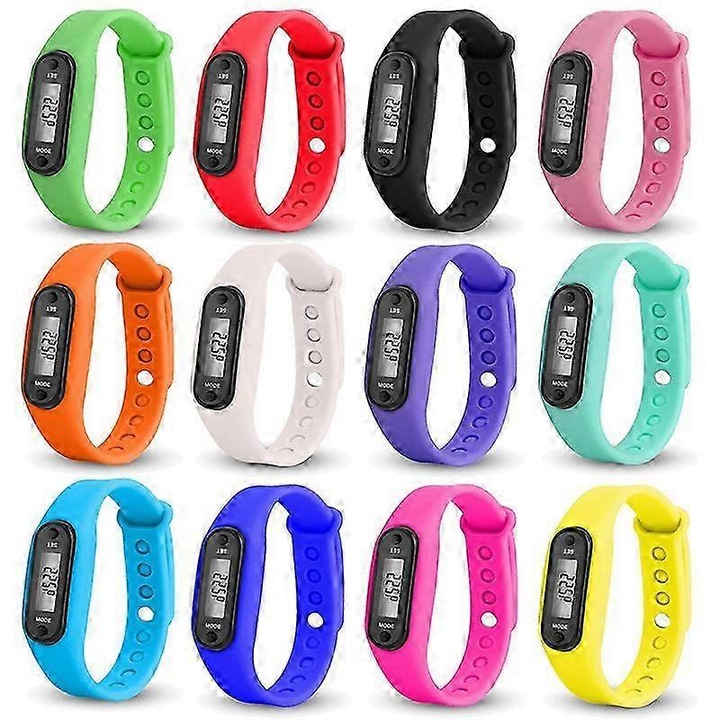 Bratara fitness pedometru, contor pasi, afisaj LCD, negru, 4.5x3.4x2.2cm