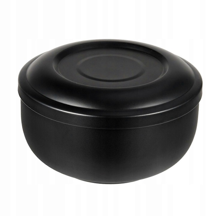 Bol de barbierit inox cu capac, galben, 11x6.5cm