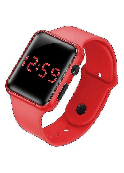 Gyermek LED digitális óra, szilikon, 1.3 hüvelykes kijelző, 30mm, többszínű
