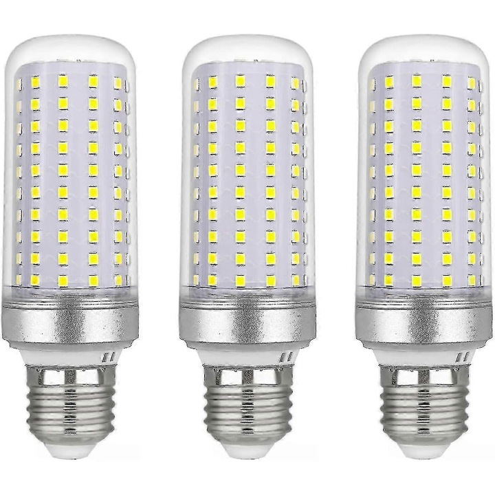 3 db LED E27 30W 3000K hideg fehér izzó készlet 35x125mm
