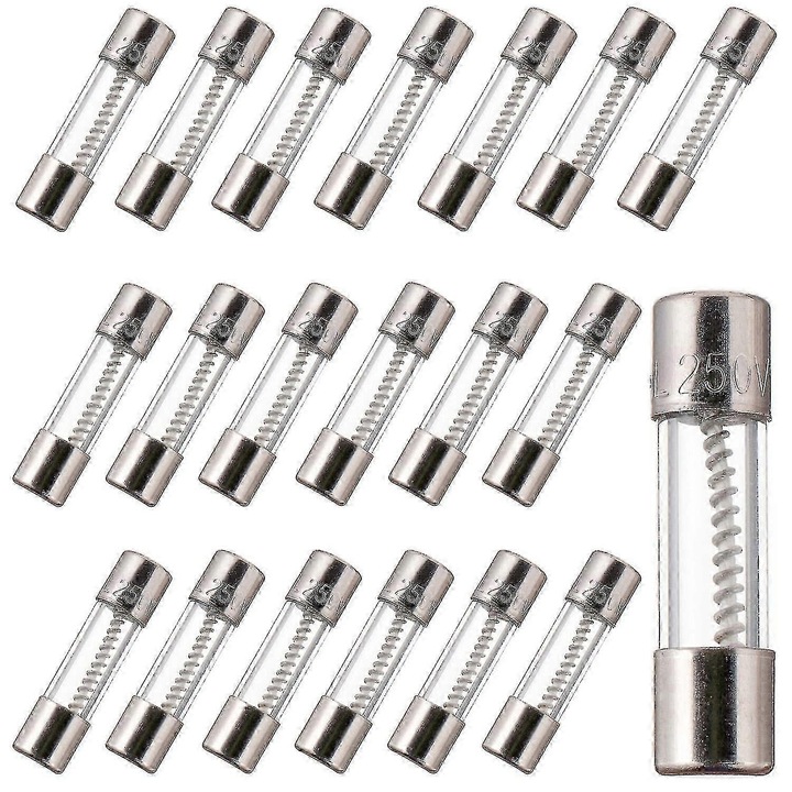 Lassú kioldású üvegbiztosíték 5x20mm 3.15A 250V 20 db-os készlet