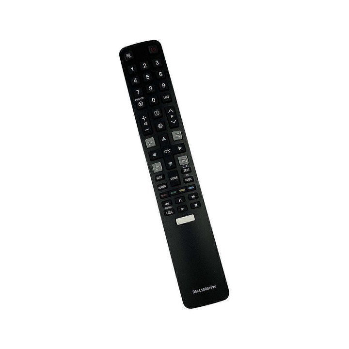 Ergonomikus univerzális távirányító, fekete, ABS, kompakt
