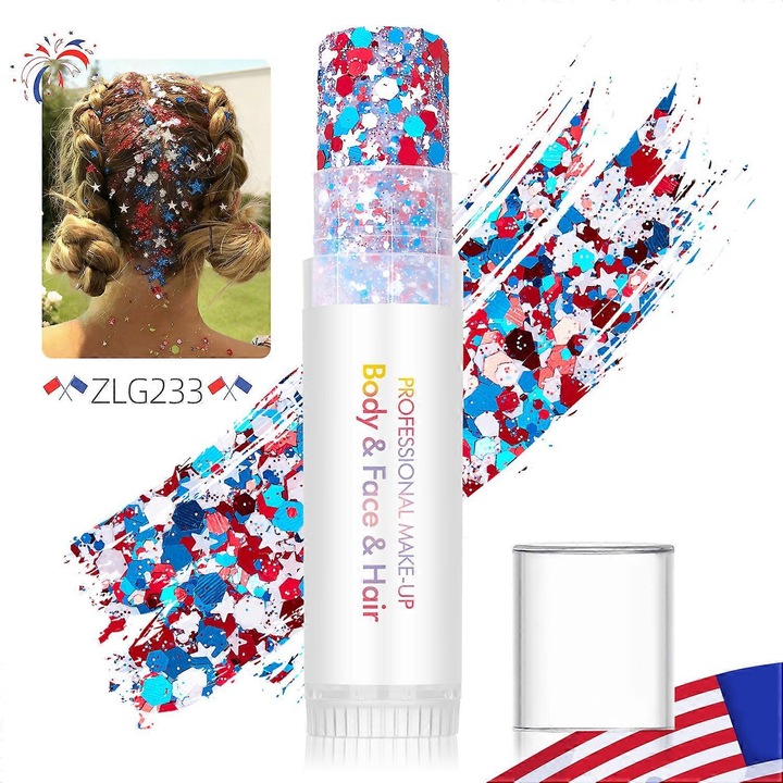 Glitter arcra és testre, vízálló, sokszínű, 15g
