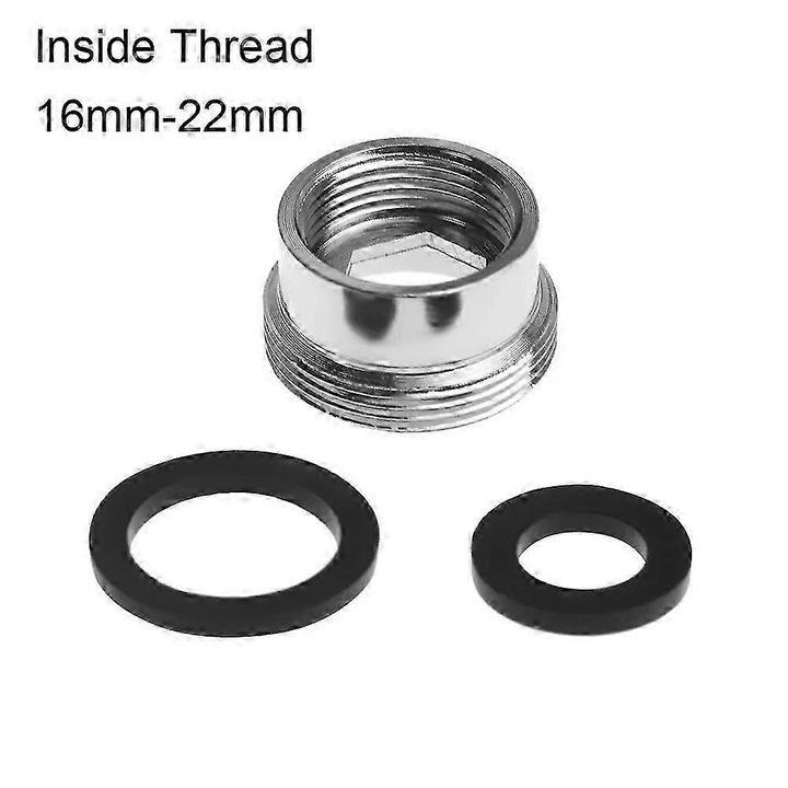 Adaptor aerator robinet, economisire apa, crom, filet exterior 16-28mm