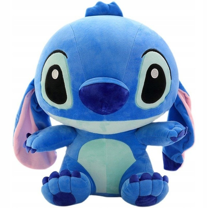 Jucarie de plus Lilo si Stitch, moale, albastru, 55x37x23cm