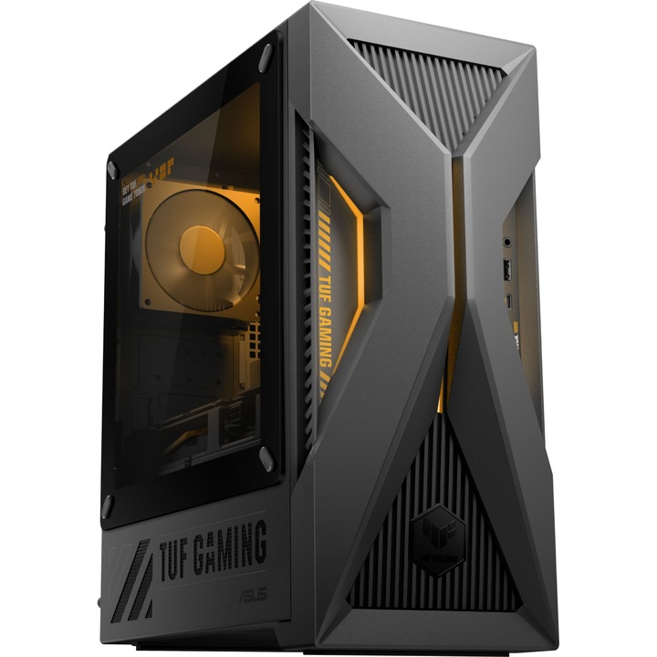 Настолен компютър ASUS TUF Gaming T500 TM500MH-0R72600090, Процесор AMD Ryzen 7 260 (3.8/5.1GHz, 16M), 64 GB, 2 TB SSD M.2 NVMe, NVIDIA RTX 5060 8GB GDDR7, Free DOS