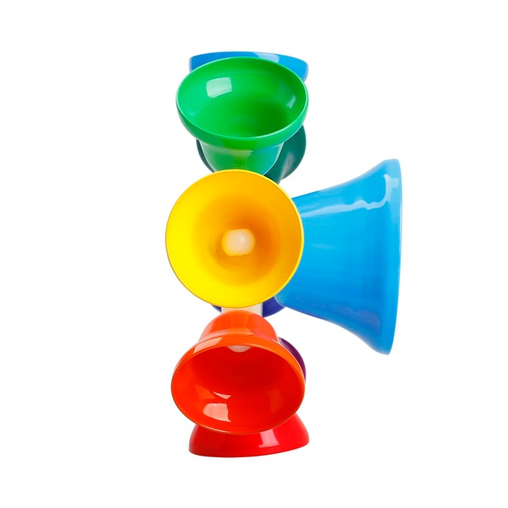 Clopotel muzical 8 note, multicolor, 14.5x7.8cm, set cu betisor