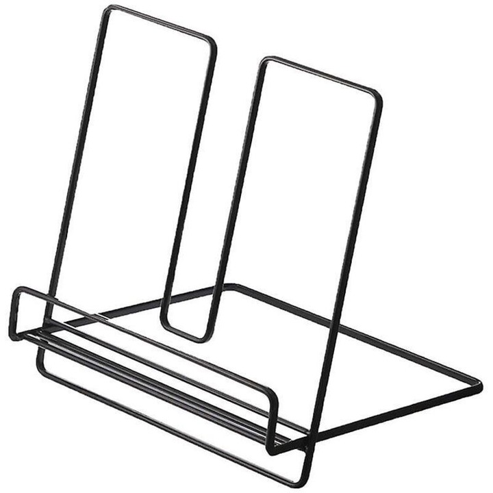 Raft birou multifunctional, metalic, negru, 20.5x3.6x21.2cm