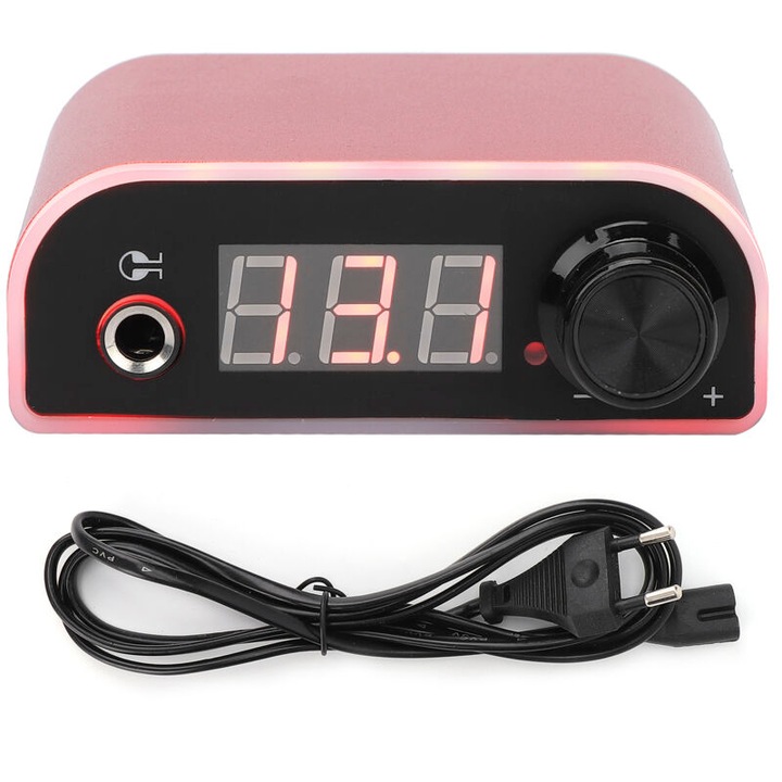 Alimentare pentru masina tatuaj, reglabila, ecran multicolor, rosu, 100-240V