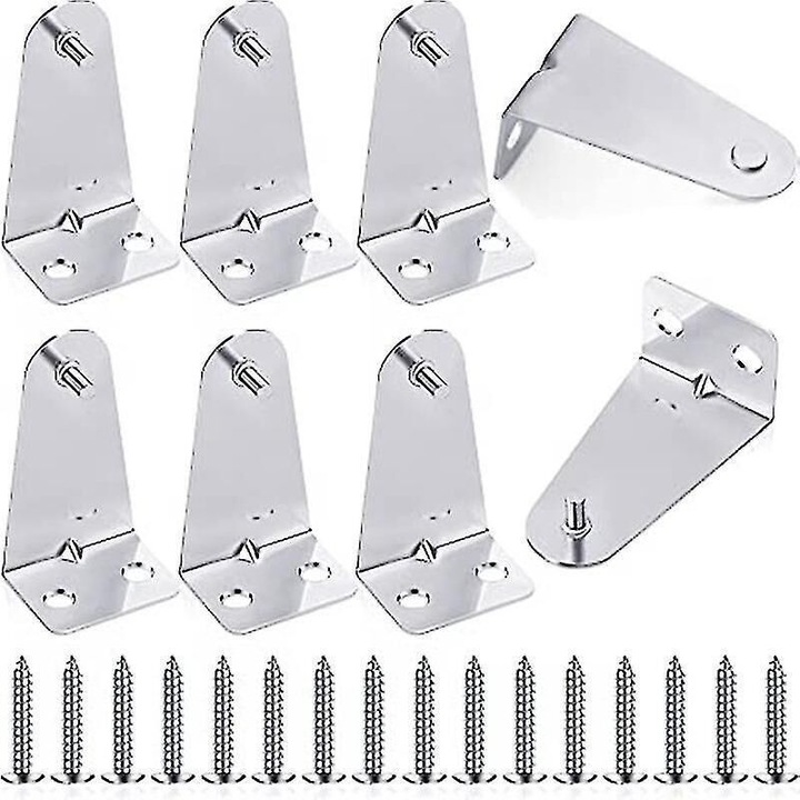 Set 8 suporturi metalice argintii pentru rulouri cu suruburi 4.5x2.5cm