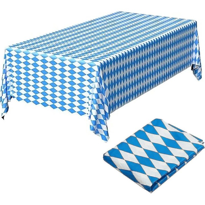 2 db Noppe PVC terítő, Oktoberfest, kék-fehér, 130x275cm