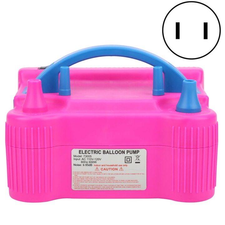 Pompa electrica pentru baloane 600W, portabila, ABS, 750l/min, alba