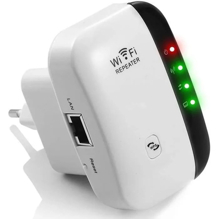 Amplificator semnal Wi-Fi 300 Mbps, 2.4 GHz, multifunctional, compact