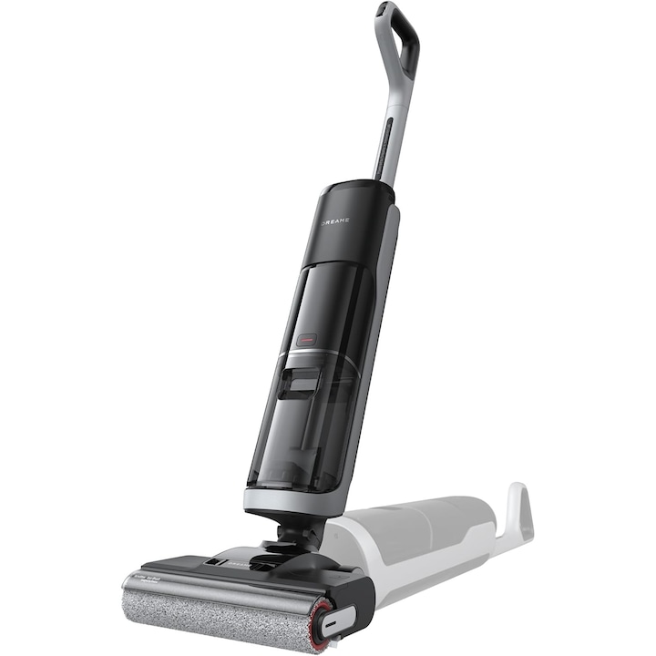 Aspirator vertical cu spalare Dreame H14, 18000 Pa, aspirare uscata si umeda, autocuratare cu apa la 60°C, uscare rapida 5 minute, filtru HEPA, autonomie mare, negru