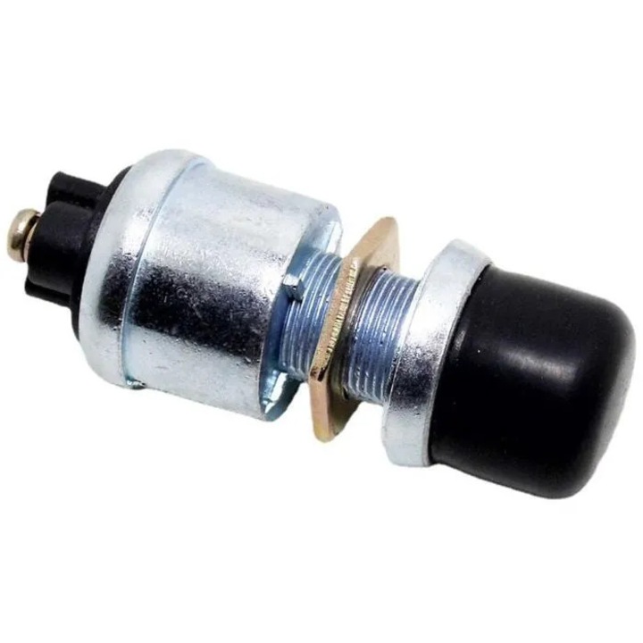 Comutator cu buton (push-button) JK260, impermeabil, antipraf, negru, 2 bucati