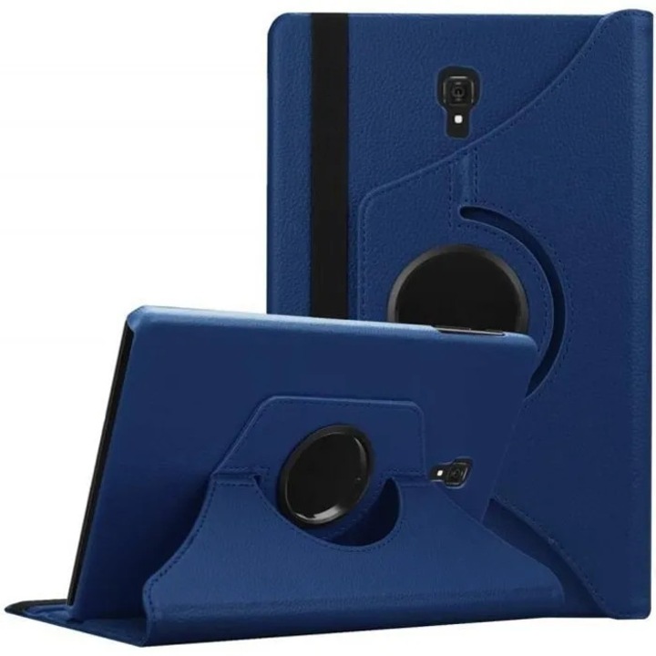 Tablettok 10.5 inch, PU bőr, 360°-ban forgatható állvány, kék