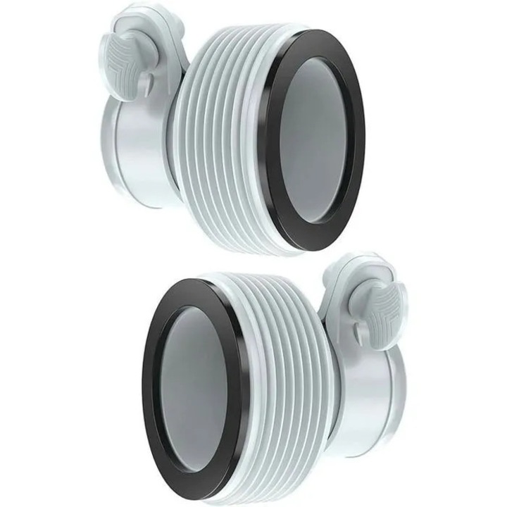 2 db szűrőpumpa adapter készlet medencéhez 15.2x6.4x19.1cm világosszürke
