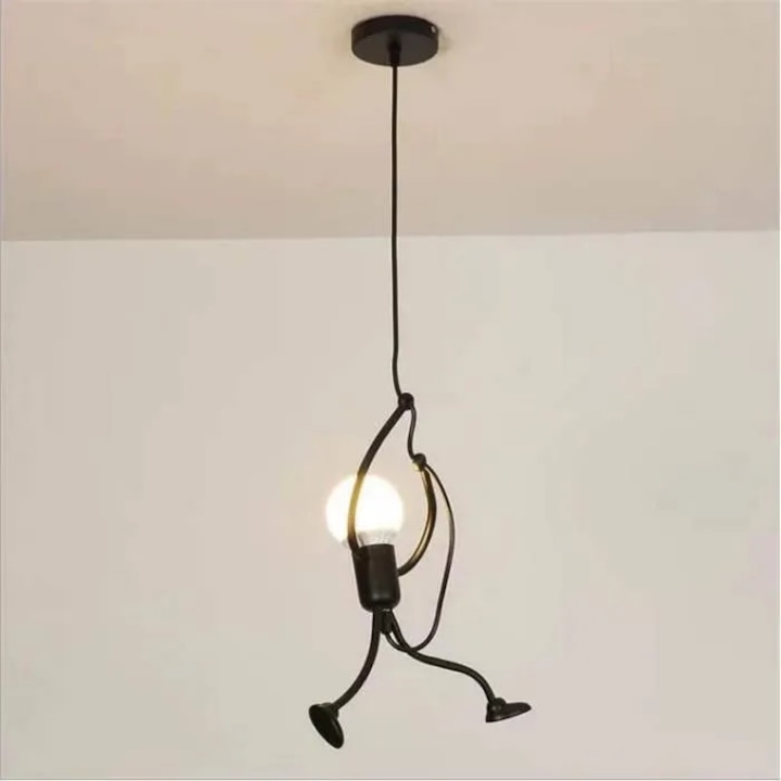Метална висяща лампа OME, съвременен индустриален дизайн, 25x40см E27 40W