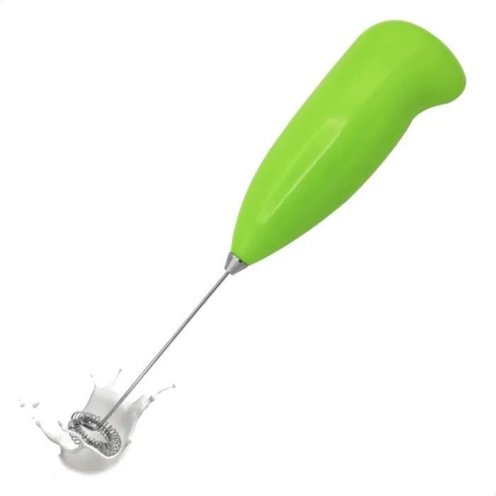 Spumator electric manual, verde, 2.5x3.7x21cm, ergonomic