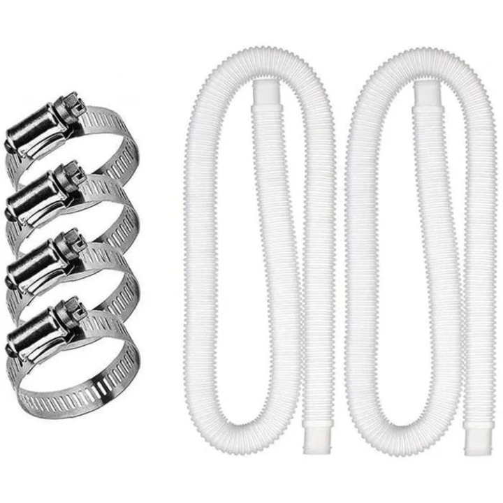 Medence tömlő 32mm fém bilincsekkel, 300-1000 szivattyúk, medence kiegészítők