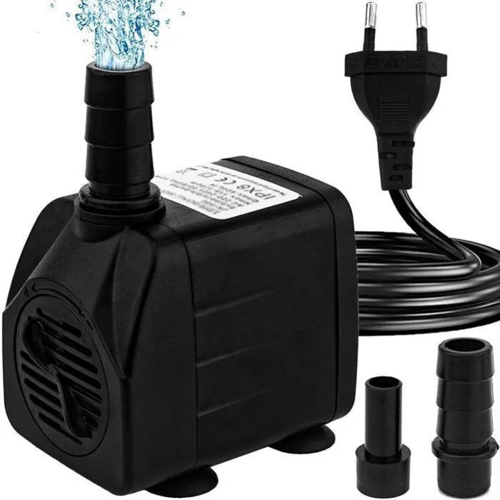 Pompa apa mini 10W negru 60x50x45mm cu cablu 1,5m
