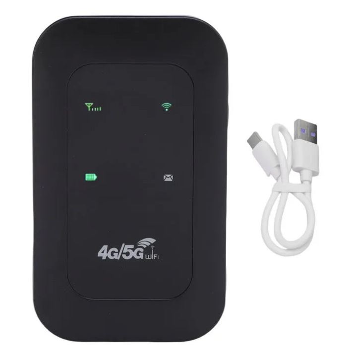 Router wireless portabil 4G 5G LTE 300Mbps negru