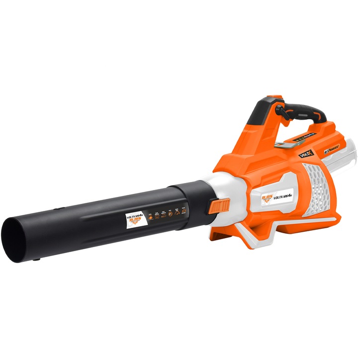 Ruris VoltX 1264e akkumulátoros lombfúvó, 60V, 72 m/s légsebesség, 1200 m³/h légszállítás, 3+1 sebességfokozat, Változtatható sebesség, Szénkefe nélküli motor, Akkumulátor és töltő nélkül a szállítási csomagban