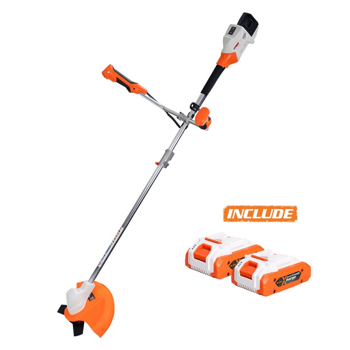 Ruris 3044e Power Alfa UP akkumulátoros fűkasza/fűnyíró, 2 X 20V, 30 cm damilos vágási átmérő, 25.5 cm tárcsás vágási átmérő, Tartalmazza: 2 db 2400e x-charge akkumulátor