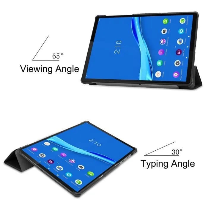 Husa Lenovo Tab M10 FHD Plus 10.3 inch, PU piele, negru, subtire usoara
