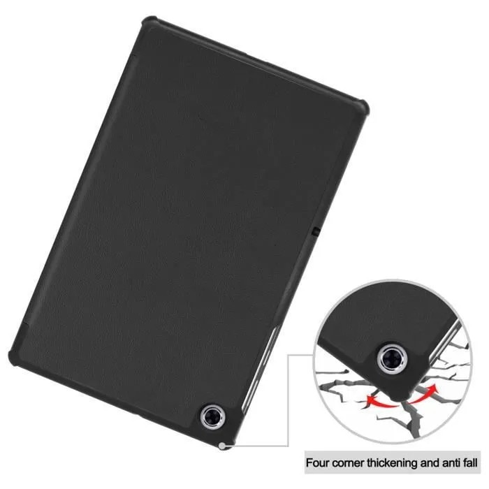 Husa Lenovo Tab M10 FHD Plus 10.3 inch, PU piele, negru, subtire usoara