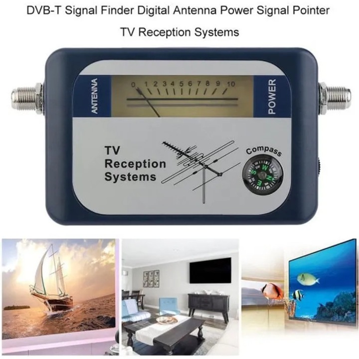 Detector semnal antena digitala OME DT-01 albastru 170-860MHz 9-12V