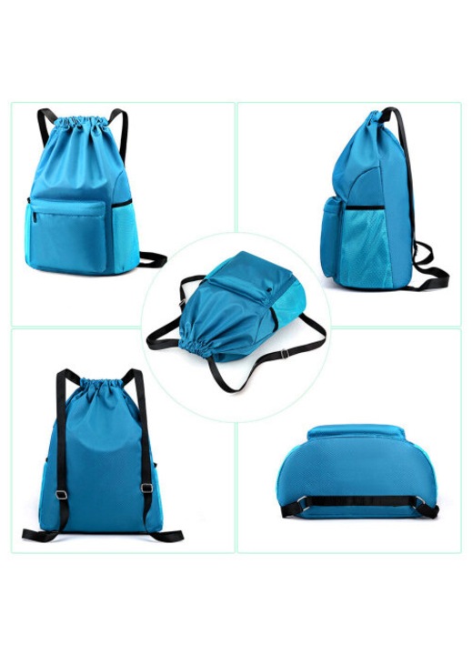 Vízálló mini sport hátizsák 42x31x15cm fekete kék narancssárga