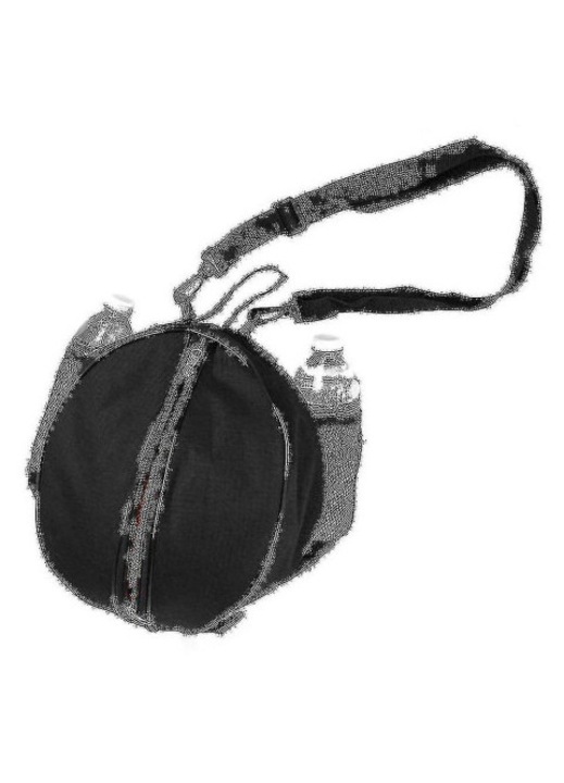 Többfunkciós sporttáska, fekete, 26x28cm, állítható vállpánt