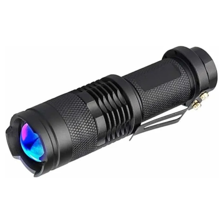 UV 365nm LED fekete zoomolható lámpa ezüst érzékeléshez és skorpióvadászathoz