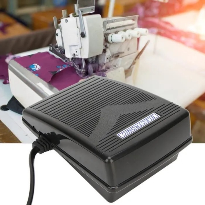 Varrógép elektronikus pedál, fekete, 220V