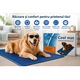Pet Cooling Mat 90x50 cm, Covor Racoritor pentru Caini, Gel Auto-Racire, Non Toxic, Reutilizabil, Albastru