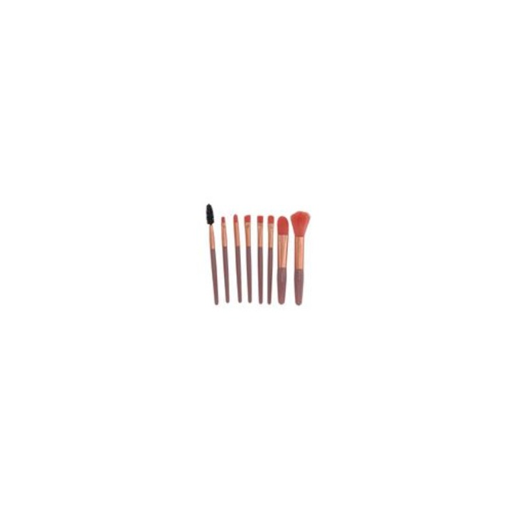 Set 8 pensule machiaj sintetice, ergonomice, multicolor, 8 piese